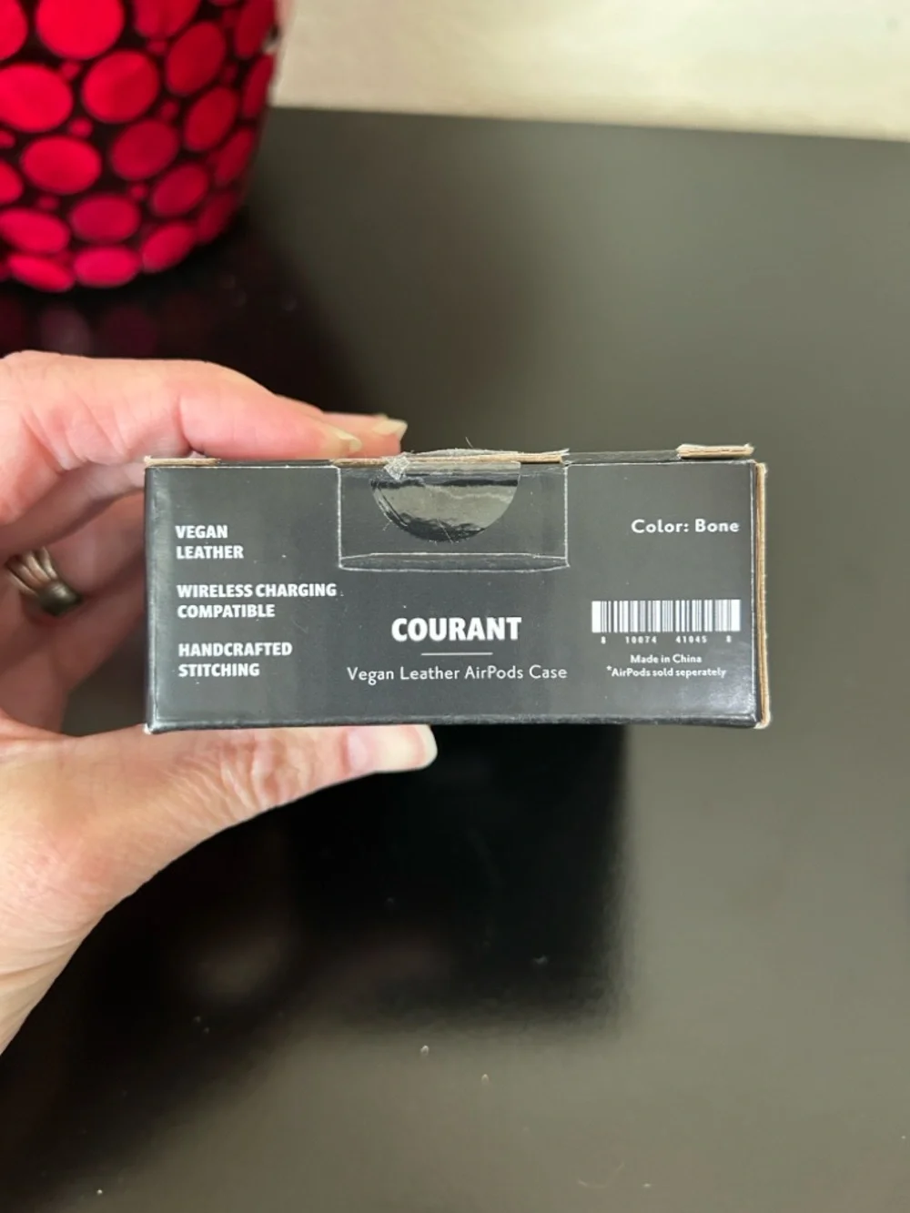 Courant Bone Vegan Leather AirPods Case MagSafe New In Box